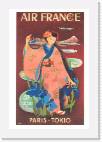 CP AIR FRANCE - Paris TOKIO (Yves Tabuchi 1952) - A64 * 598 x 890 * (50KB)